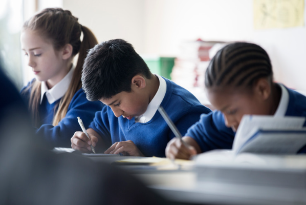 Children working in class